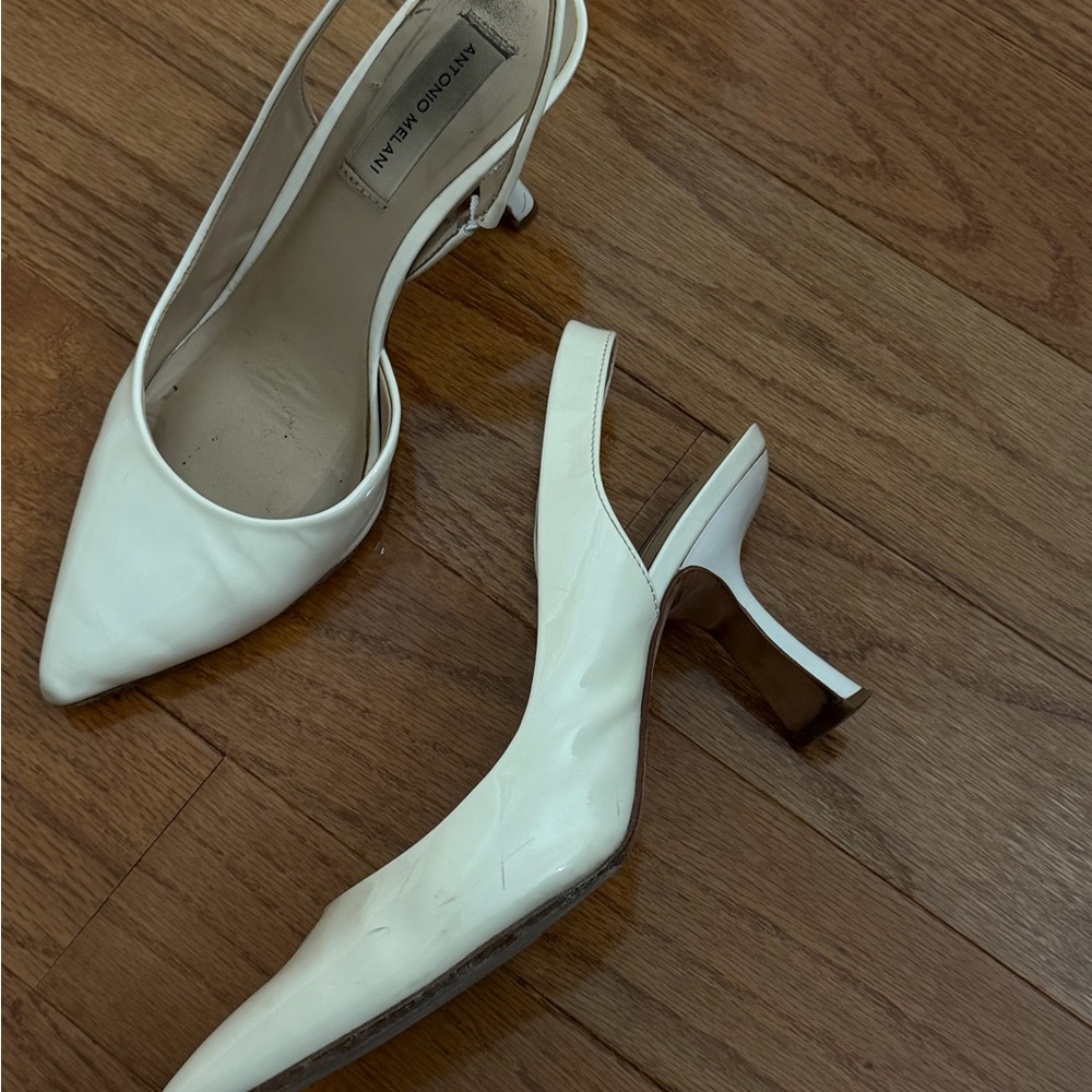 ANTONIO MELANI White Slingback Heels